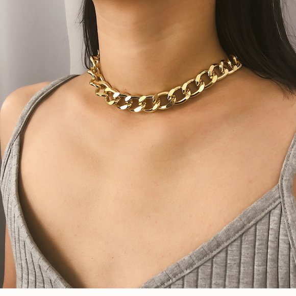 NEW Gold Unisex Cuban Link Chain Necklace 1 - Picture 10 of 14